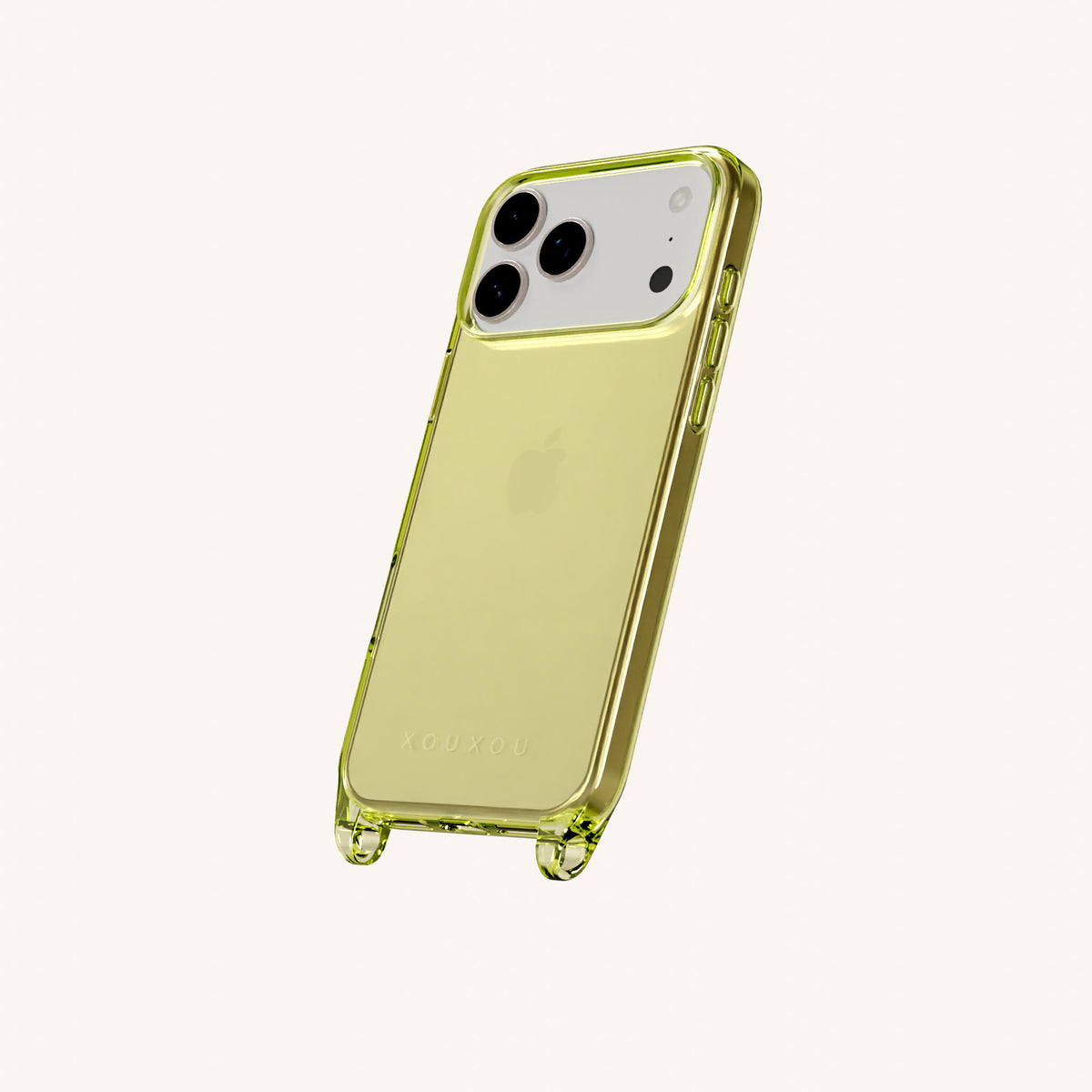 Phone Case with Eyelets for iPhone 17 Pro without MagSafe in Sunny Total View | XOUXOU #phone model_iphone 17 pro