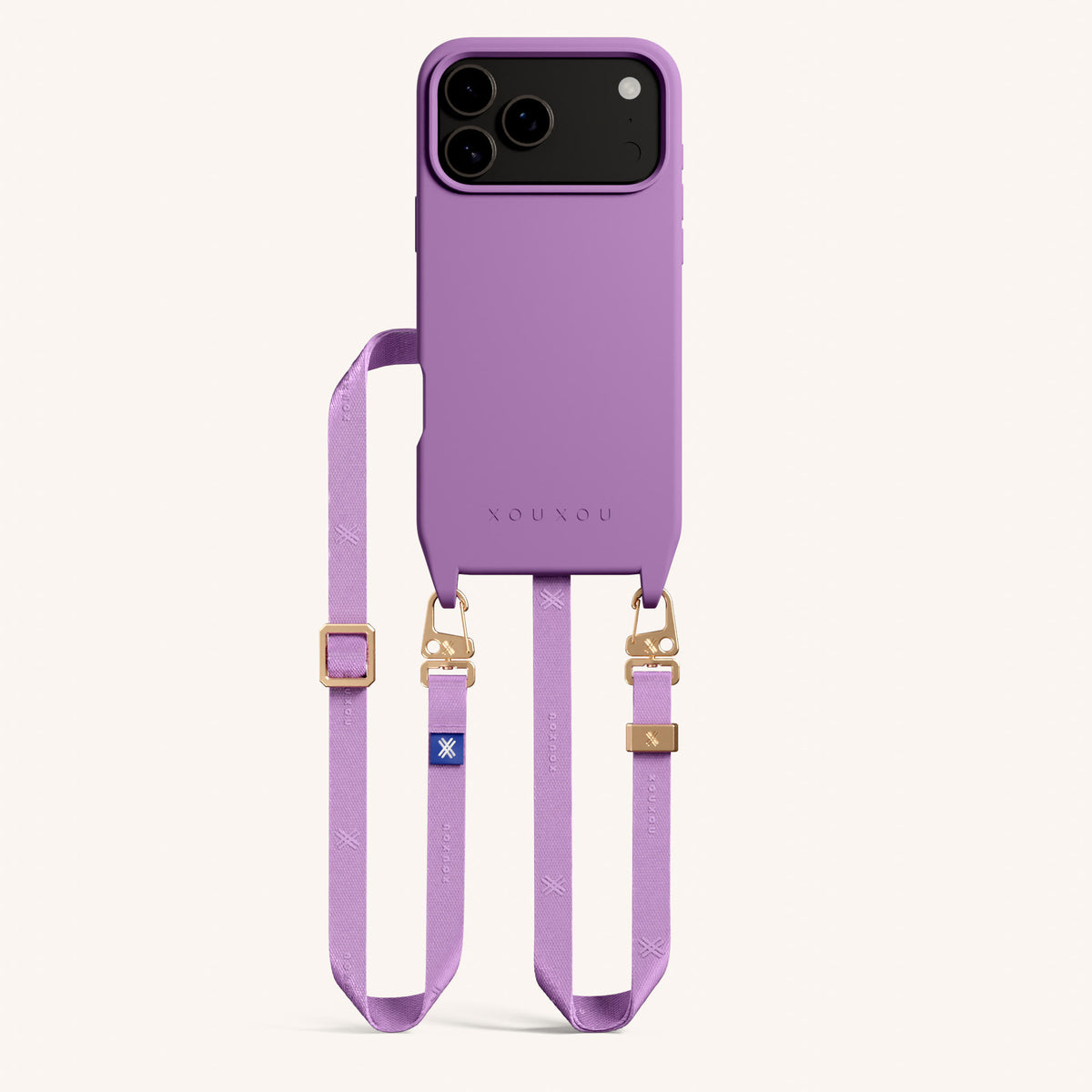 Phone Necklace with Slim Lanyard for iPhone 17 Pro with MagSafe in Lavender Total View | XOUXOU #phone model_iphone 17 pro